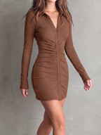 Button-down Bodycon Mini Dress (15)