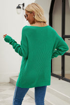 Boat Neck Dropped Shoulder Knit Top (15)