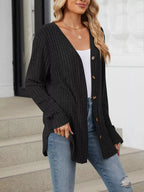 Ribbed Button-up Cardigan (14)