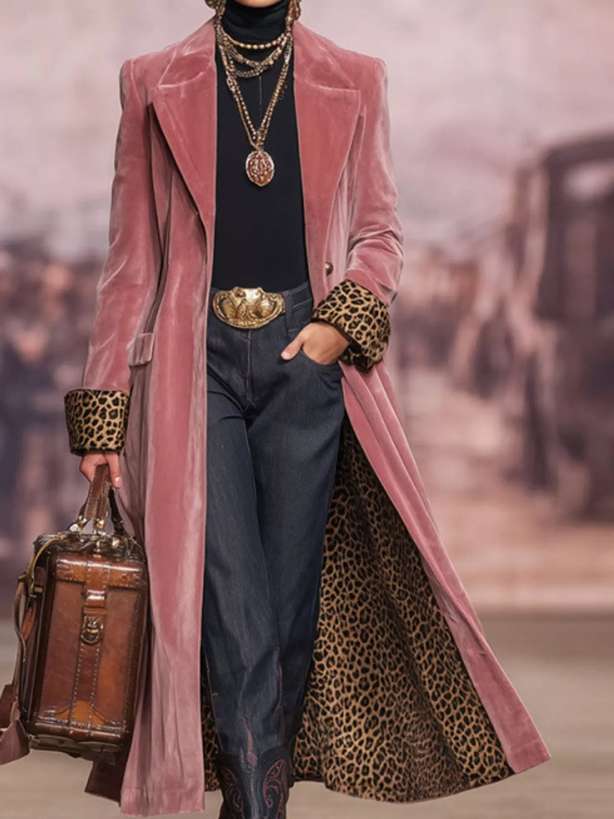 Full Size Button Up Longline Coat Plus