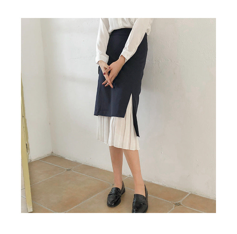 Irregular Pleated Skirt High Waist Mermaid Autumn photo 2
