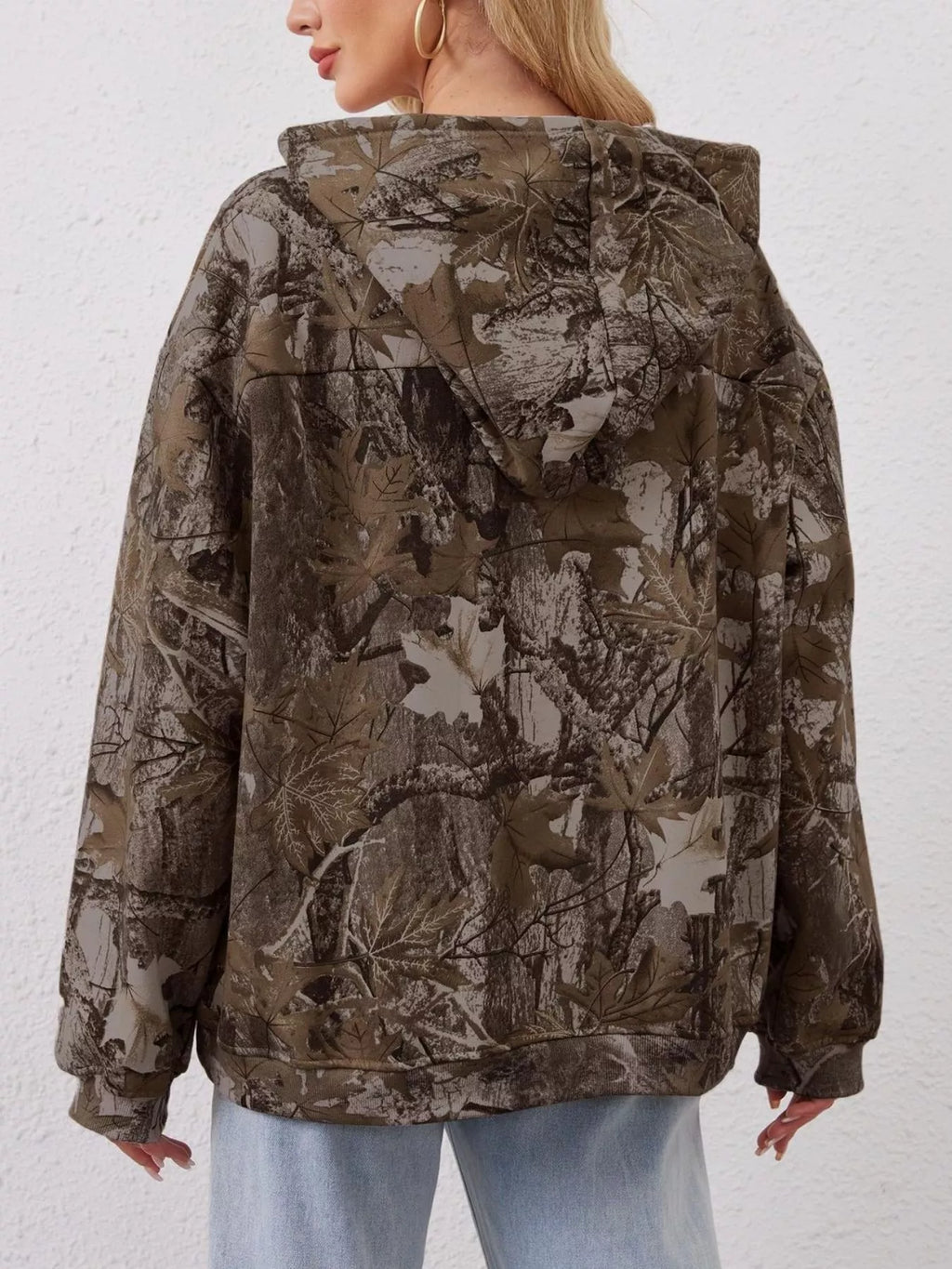Printed Kangaroo Pocket Oversized Hoodie (5)