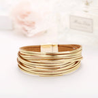 Faux Leather Magnetic Buckle Bracelet photo 2