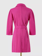 Double-breasted Blazer Dress Embellished Belt (8)