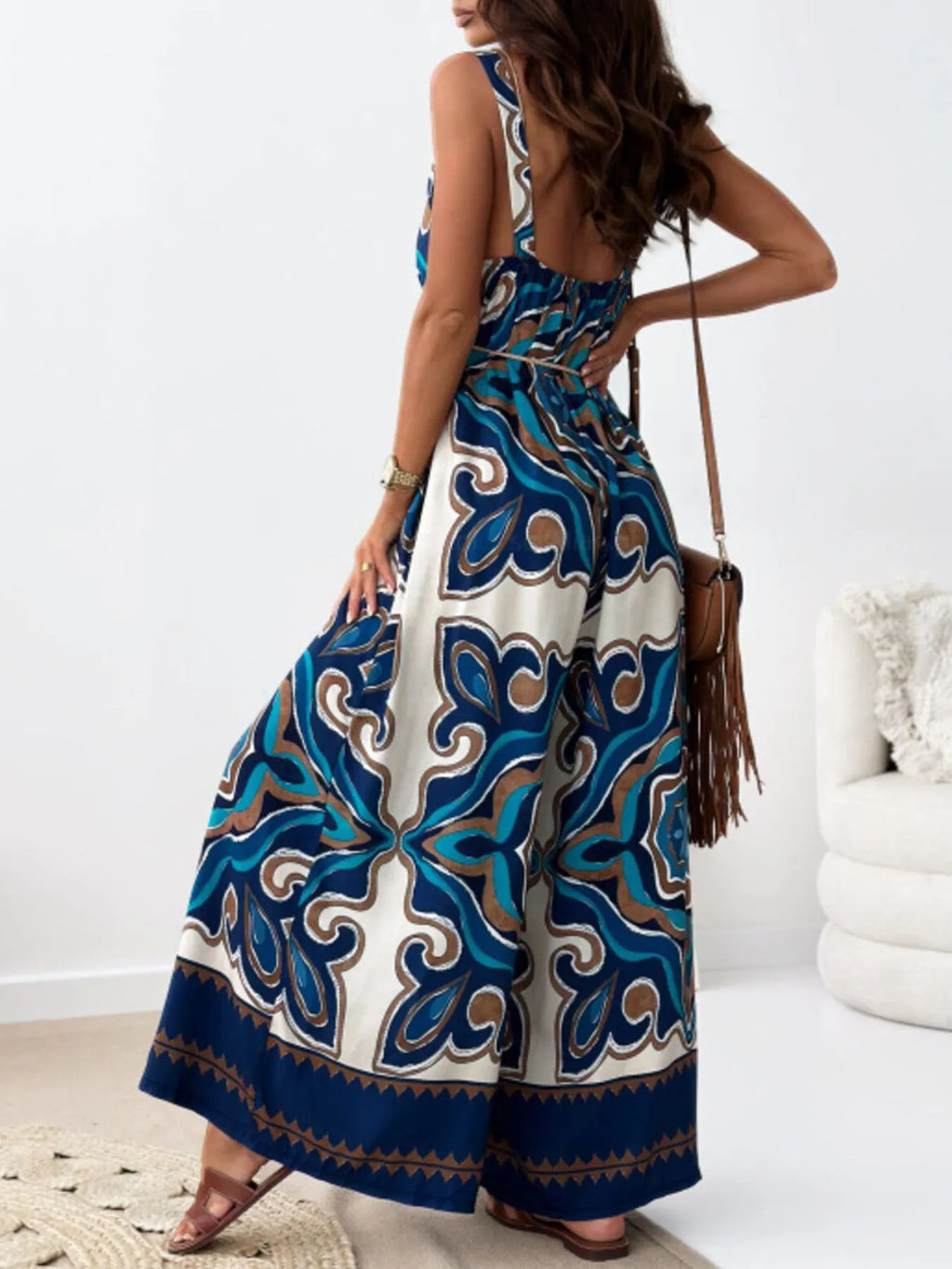 Paisley Print Spaghetti Strap Wide Leg Jumpsuit (16)