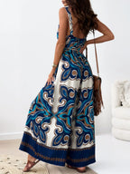 Paisley Print Spaghetti Strap Wide Leg Jumpsuit (16)