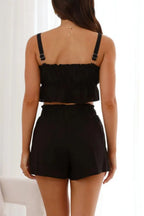 Ruffled Square Neck Cami Shorts Set (14)