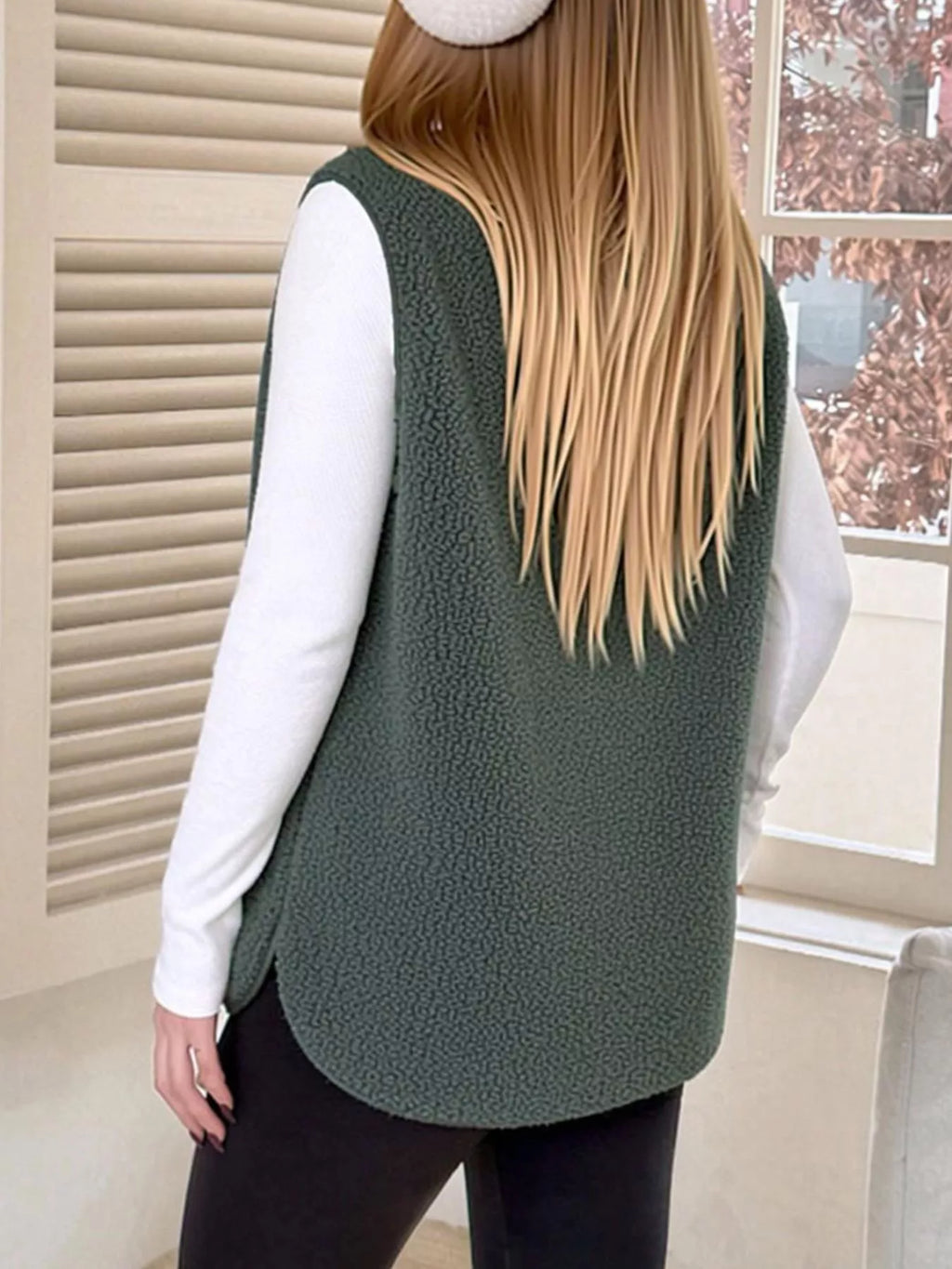 Sherpa Sleeveless Vest Coat (16)
