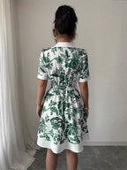 Floral Print Button-front Shirt Dress (10)