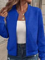 Textured Knit Zip-up Jacket (19)
