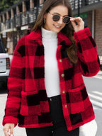 Button Up Drop Shoulder Fuzzy Jacket (5)