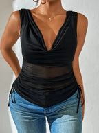Side Drawstring Ruched Tank (3)