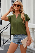 Notched Cap Sleeve T-shirt (18)