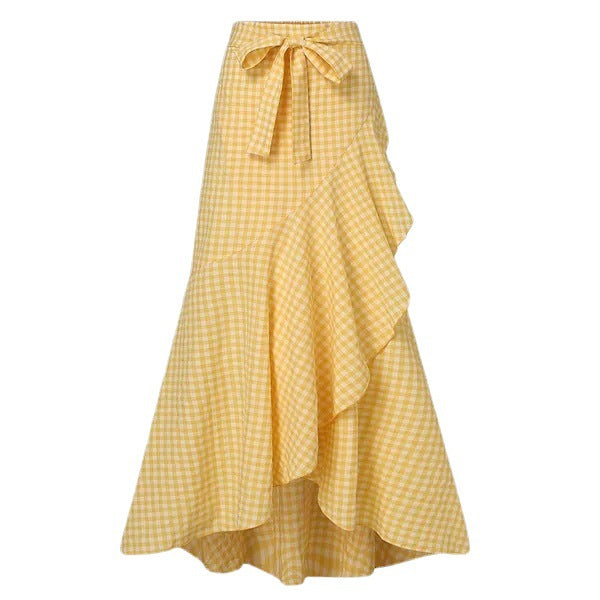 Plaid Mermaid Ruffled Skirt photo 2