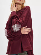 Heart Patch Long Sleeve Sweatshirt (2)