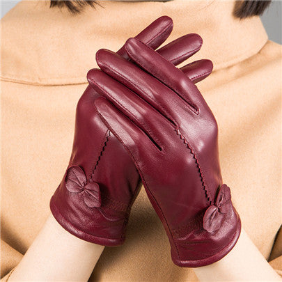 Gloves variant CJNSFSST00175-Claret Red