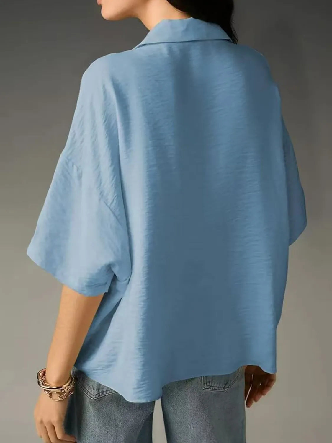 Collared Neck Half Sleeve Blouse (12)