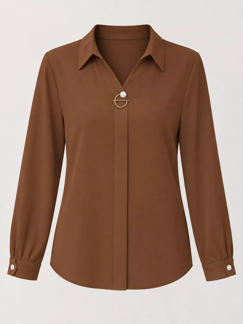 Long Sleeve Satin Blouse (52)