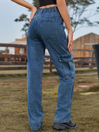 High Waist Cargo Jeans (2)