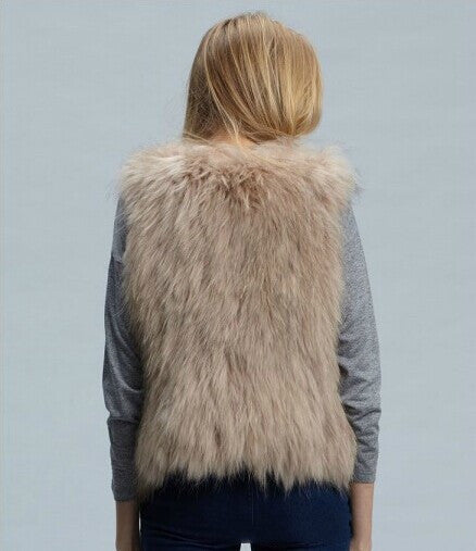 Faux Fox Fur Short Vest Jacket photo 2