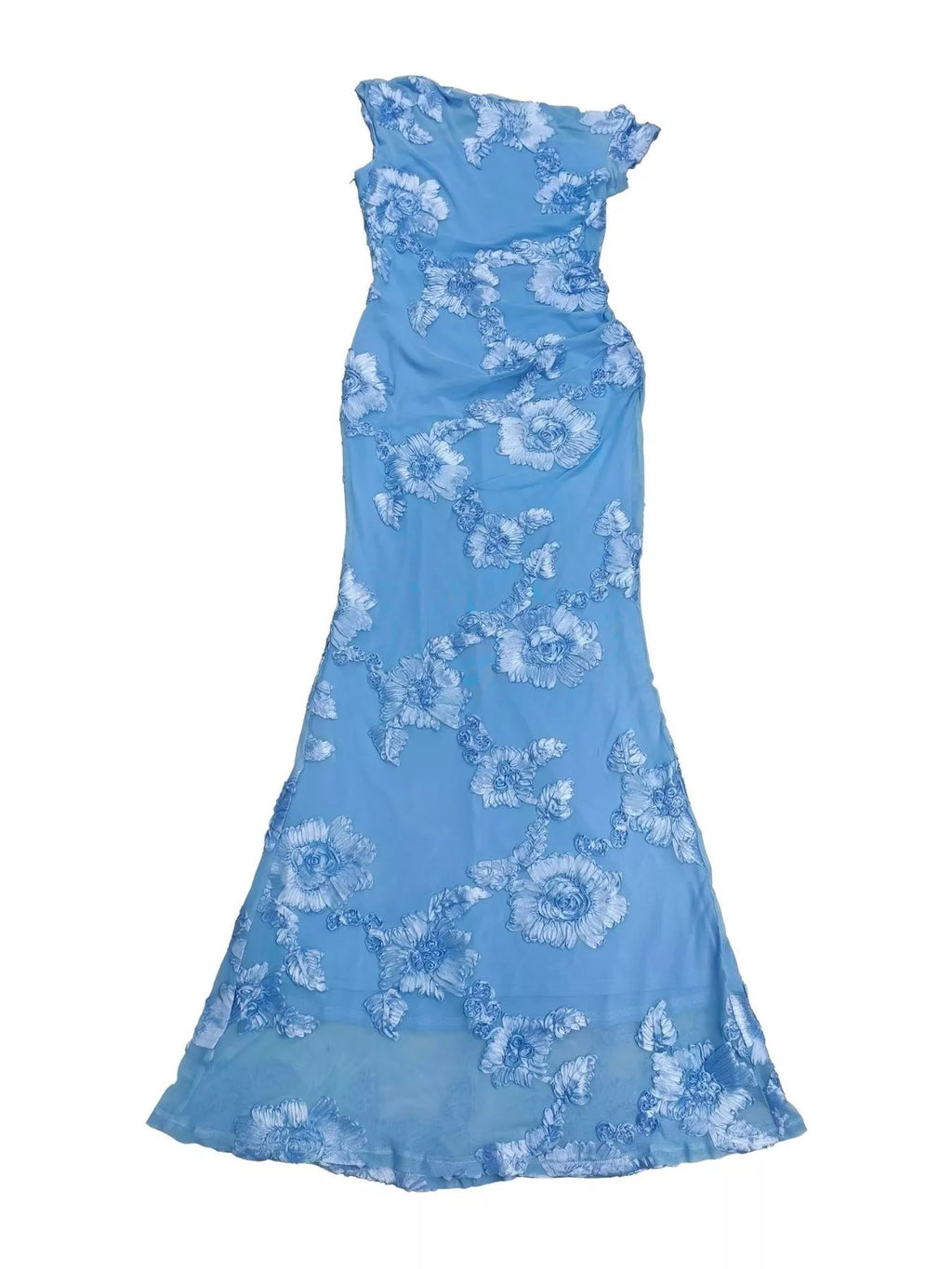 Embroidered One Shoulder Maxi Dress (4)