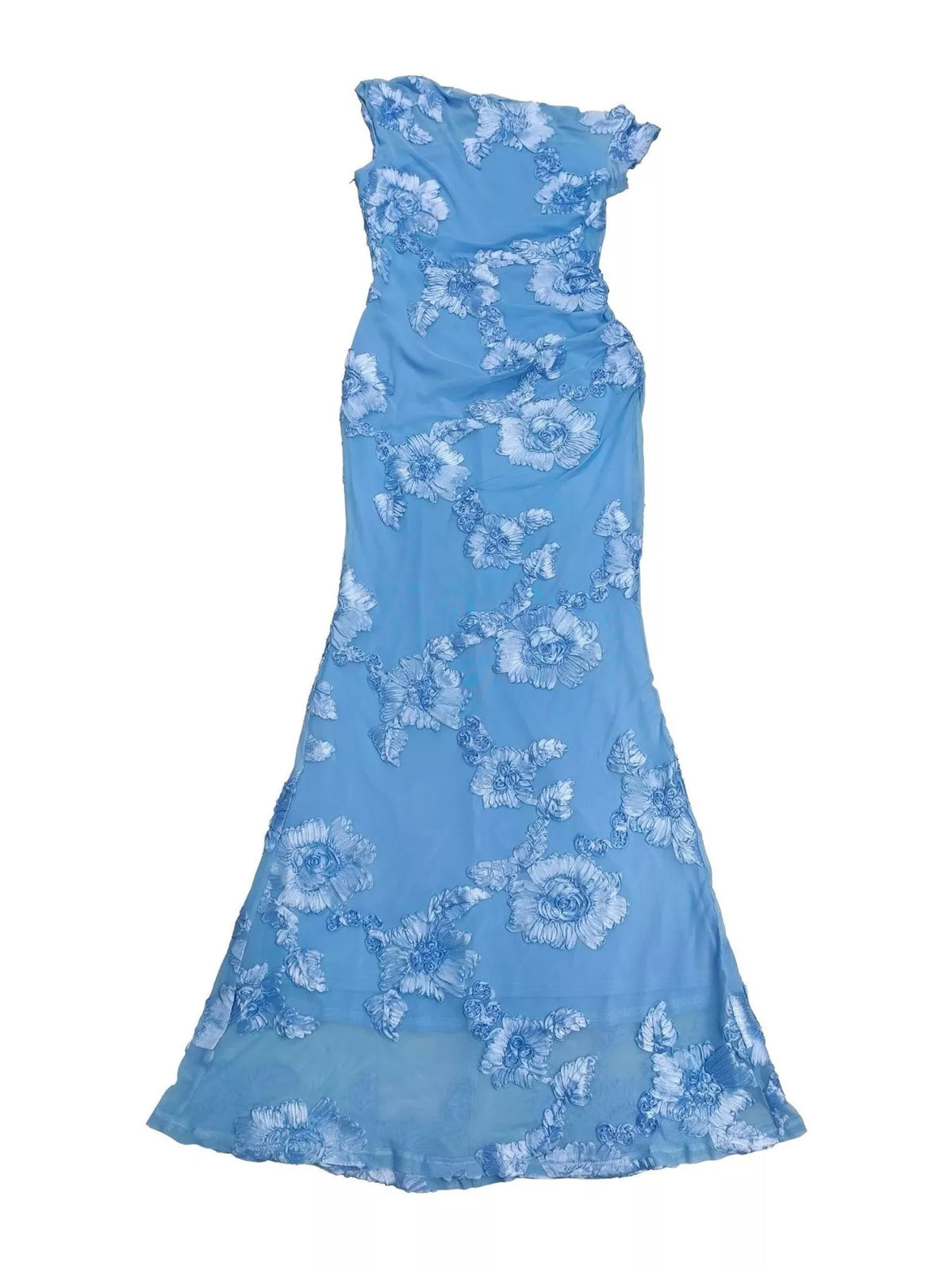 Embroidered One Shoulder Maxi Dress (4)