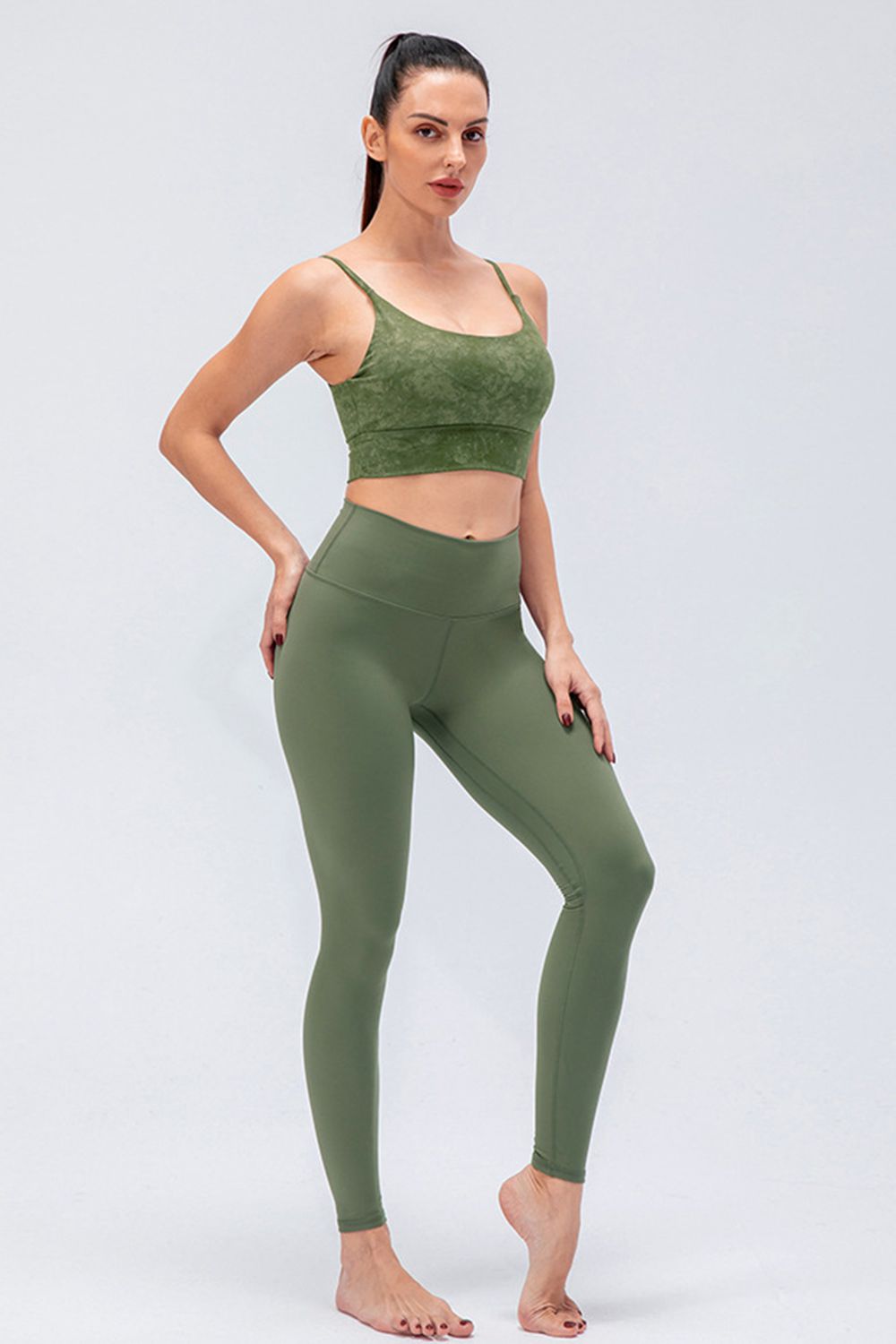 Wide Waistband Slim Fit Active Leggings (3)