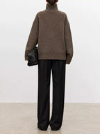 Oversized Turtleneck Wool Sweater (16)