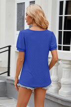 Eyelet Short Sleeve T-shirt (9)