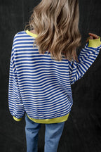 Pumpkin Striped Long Sleeve Sweatshirt (2)