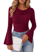 Ribbed Bell Sleeve T-shirt (8)