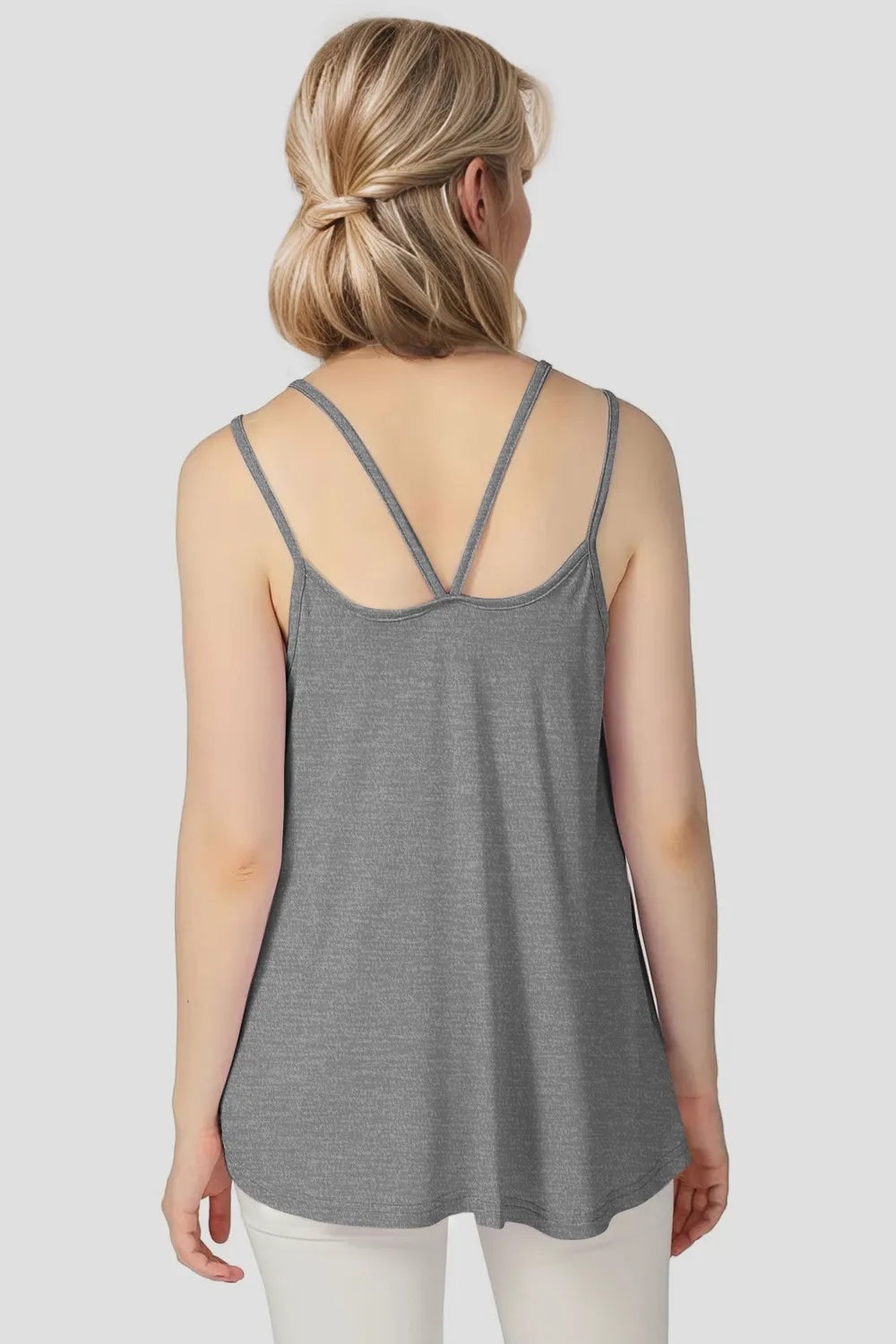 Bamboo Scoop Neck Double Spaghetti Straps Cami (8)