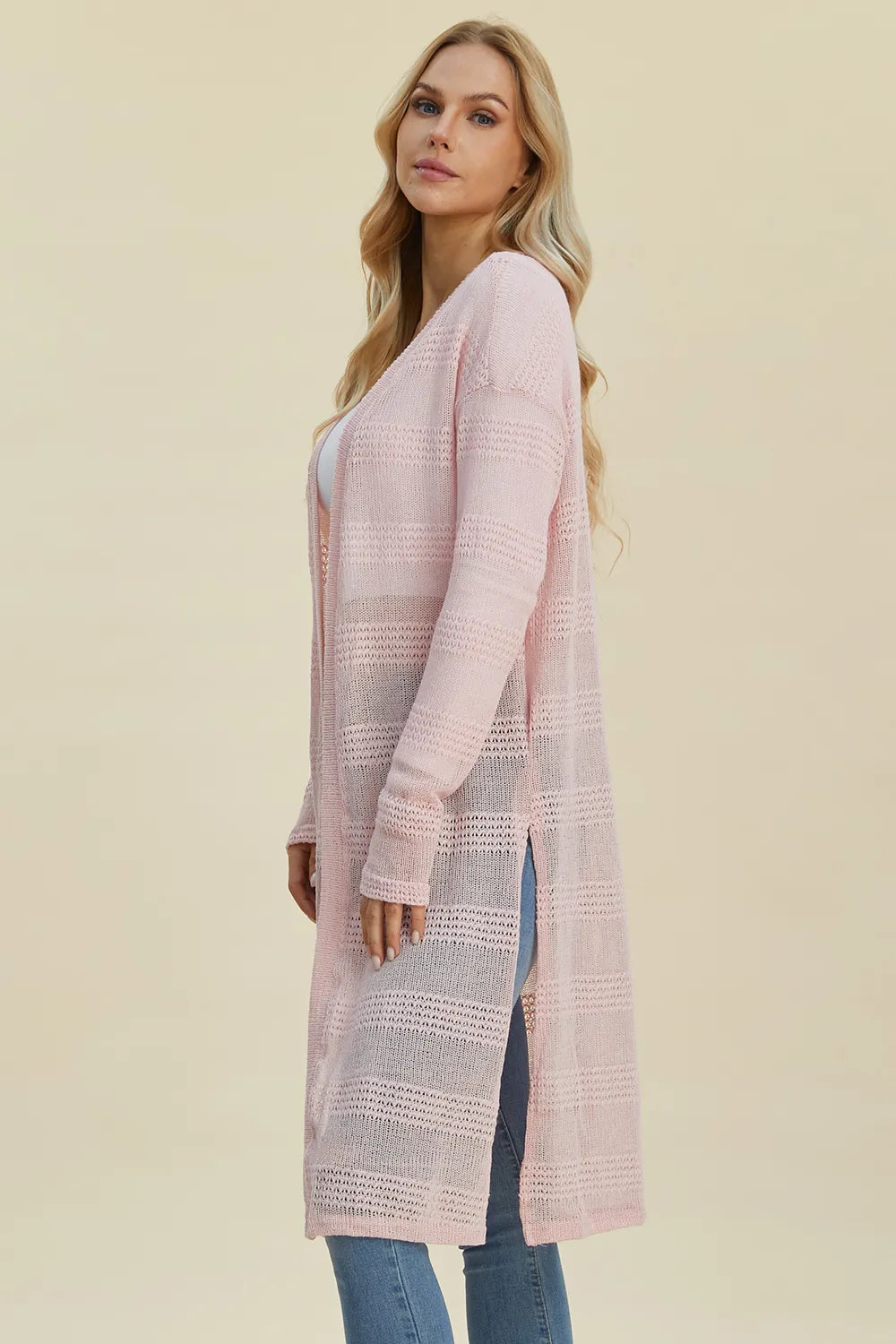 Full Size Open Front Longline Cardigan (18)