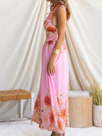 Floral Print Halter Neck Maxi Dress (17)