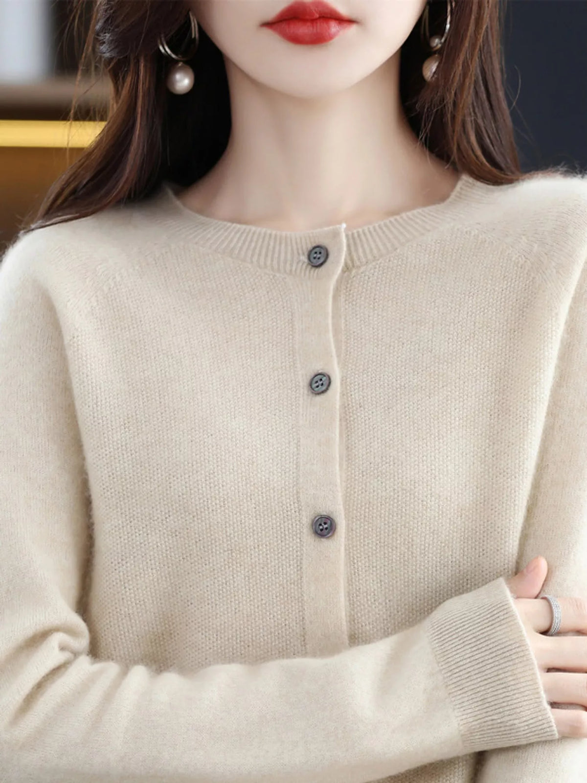Button-down Long Sleeve Cardigan (7)
