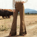 Retro Faux Suede Casual Flare Pants variant CJKT317484001AZ|CJKT317484002BY|CJKT317484003CX|CJKT317484004DW|CJKT317484005EV