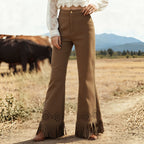 Retro Faux Suede Casual Flare Pants variant CJKT317484001AZ|CJKT317484002BY|CJKT317484003CX|CJKT317484004DW|CJKT317484005EV
