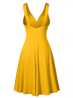 Full Size Twisted Sleeveless Ruched Waist A-line Dress Plus (13)