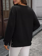 Side Snap Round Neck Sweatshirt (18)