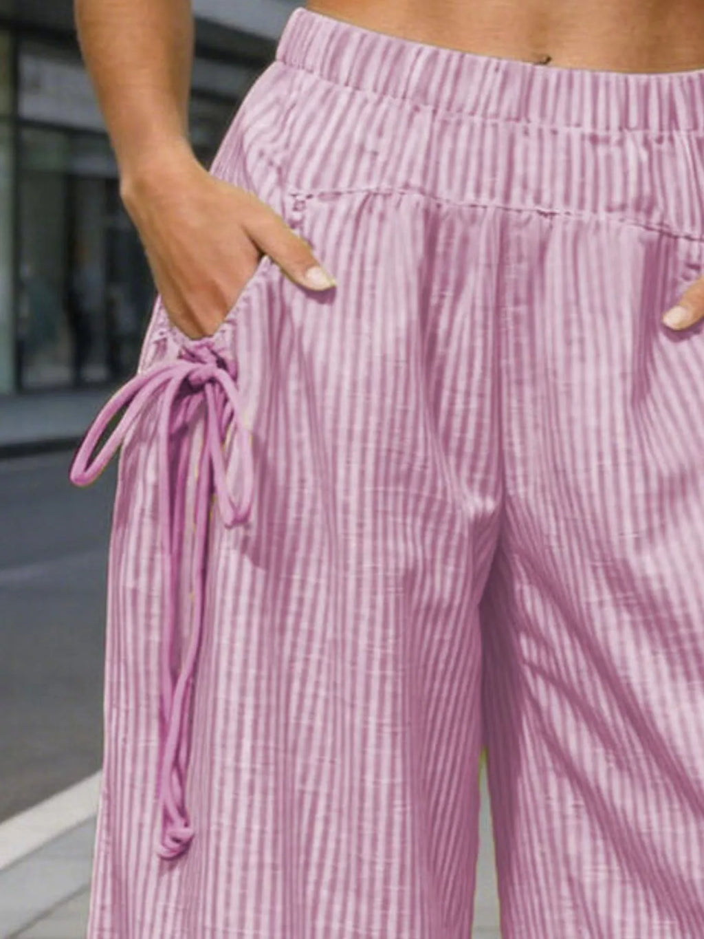 Full Size High-waisted Striped Wide-leg Pants Plus (6)