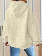 Textured Knit Drawstring Hoodie (28)