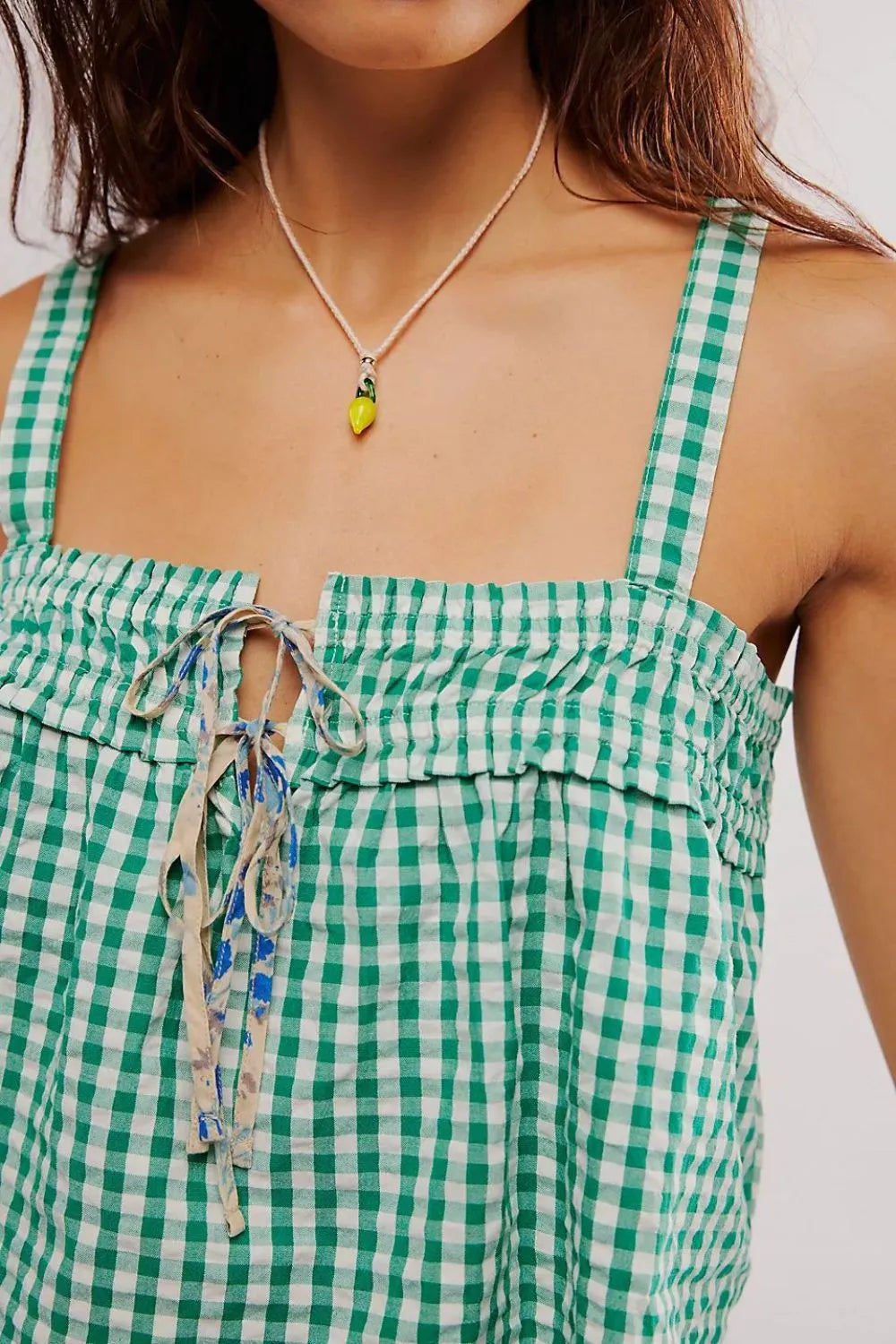 Tied Front Textured Square Neck Cami (11)