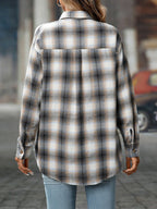 Oversized Plaid Button-up Shirt (14)