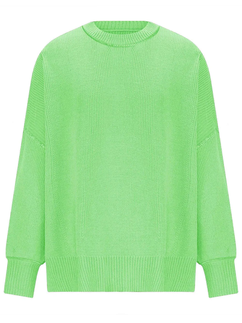 Round Neck Long Sleeve Sweater (33)