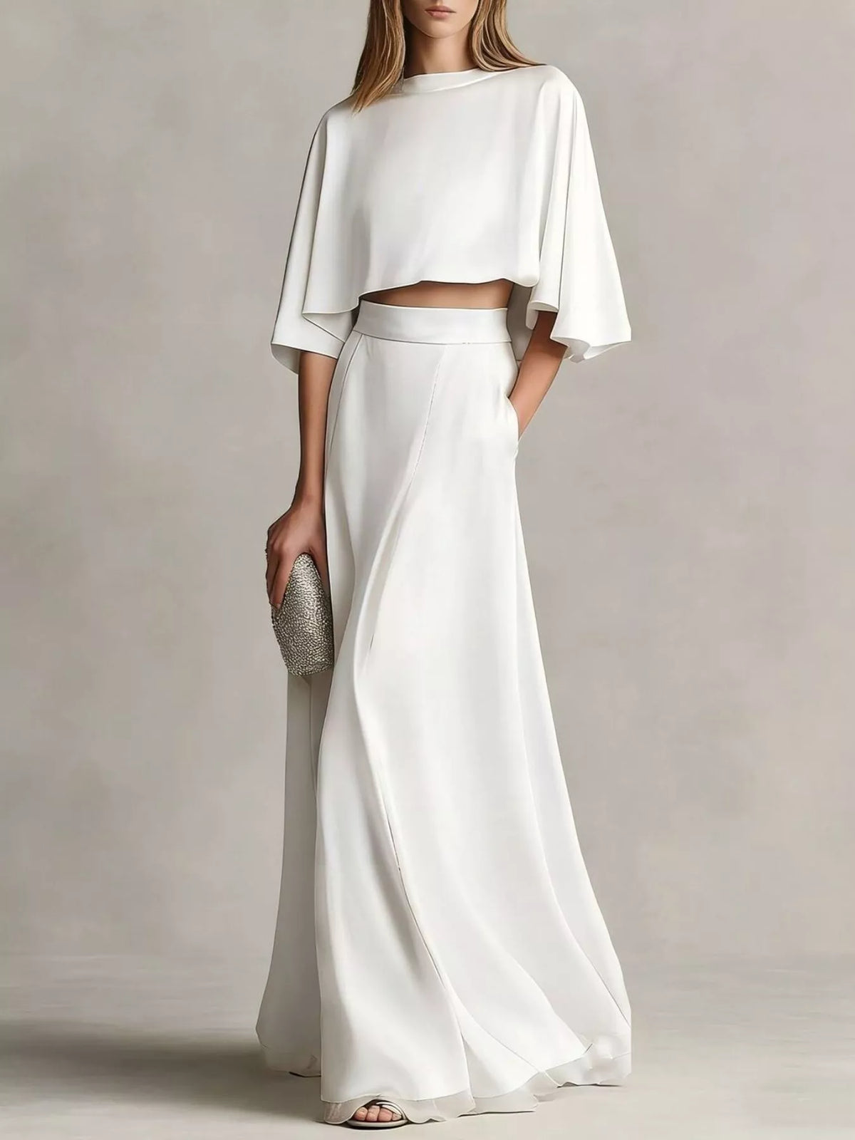 Full Size Satin Crop Top Maxi Skirt Two-piece Set Plus (7)