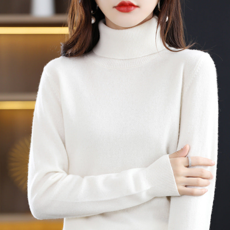 Cropped Cashmere Knit Bottoming Sweater variant CJYD303859201AZ|CJYD303859202BY|CJYD303859203CX|CJYD303859204DW|CJYD303859205EV