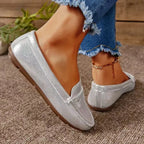 Pu Leather Round Toe Flat Slip-ons (2)
