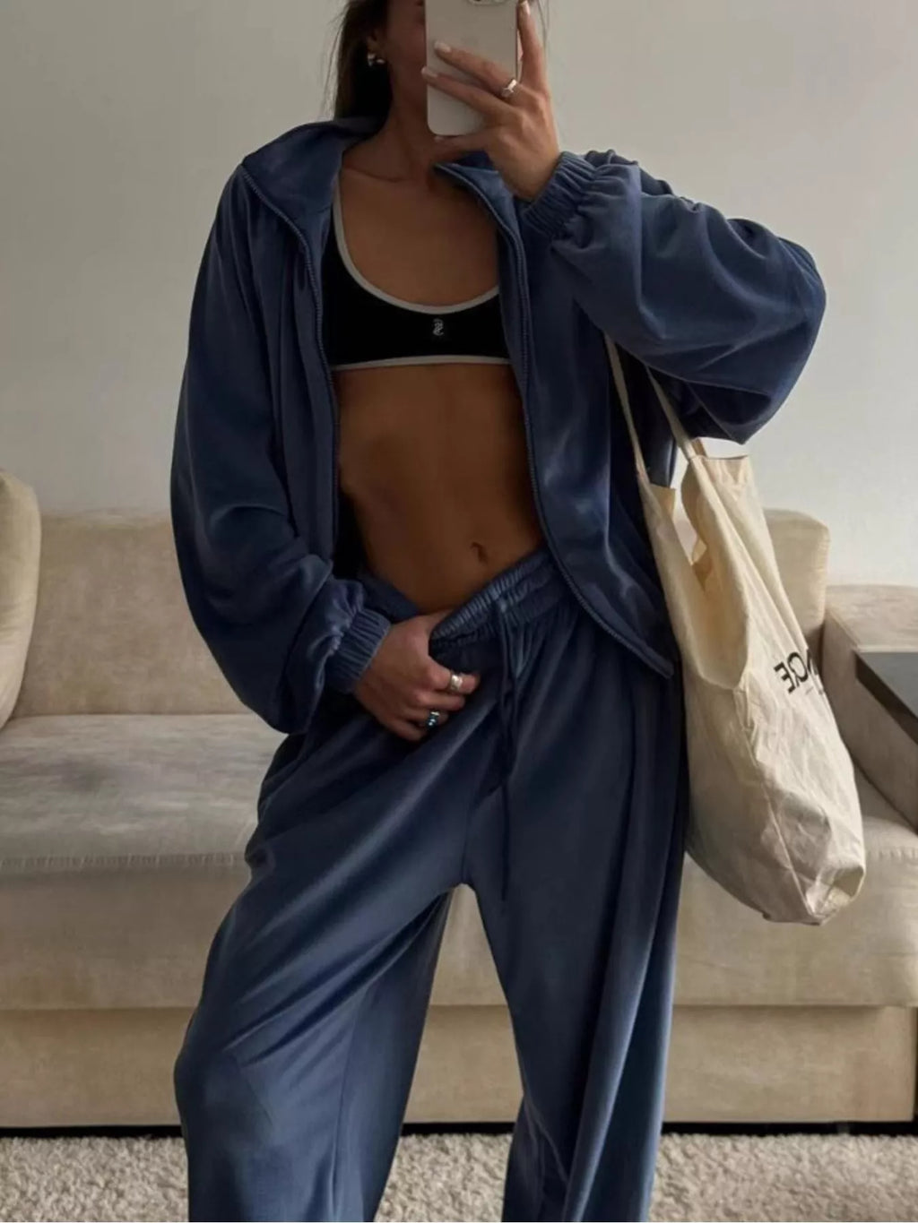 Zip-up Hoodie Joggers Set (4)