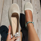 Solid Color Mesh Flat Slip-ons (21)