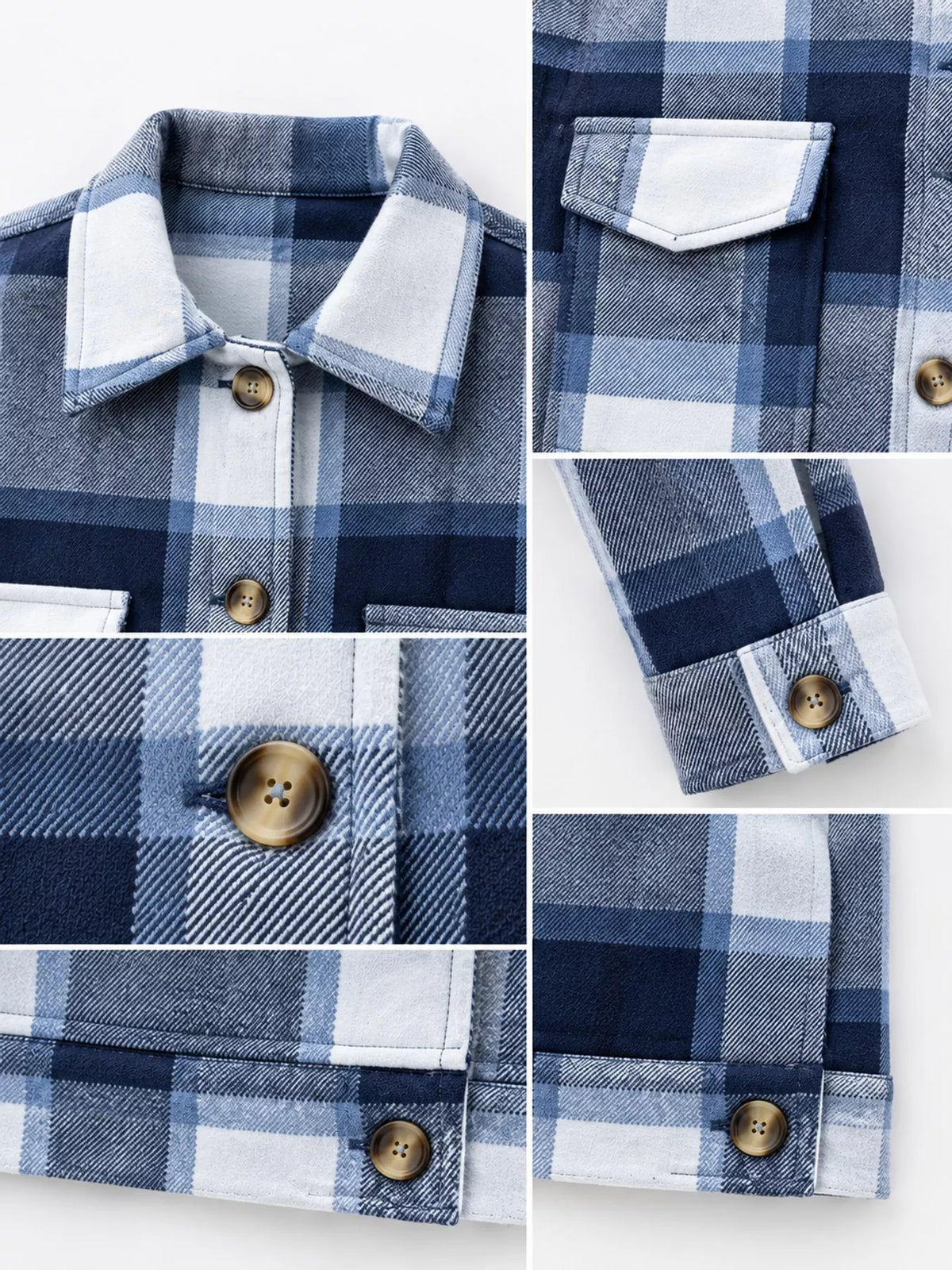 Plaid Button-up Cropped Jacket (9)